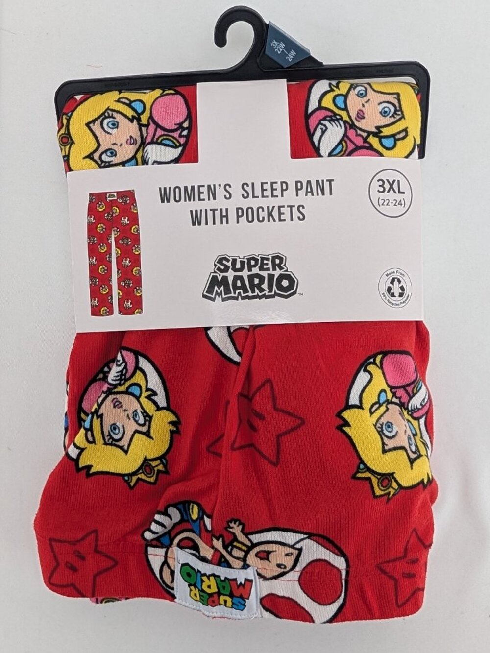 Nintendo Super Mario Women's Sleep Pant with Pockets 3XL 22-24 Sleepwear New